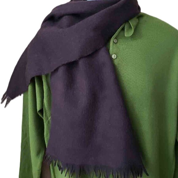 Vintage Uruguay Lambswool Lambs Wool Scarf Brown Men's - Picture 2 of 4